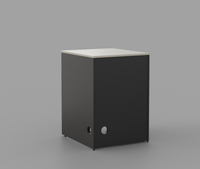 Forge Outdoor Sink Cabinet FO-SK633 rear — service penetrations for water supply and waste, adjustable levelling feet