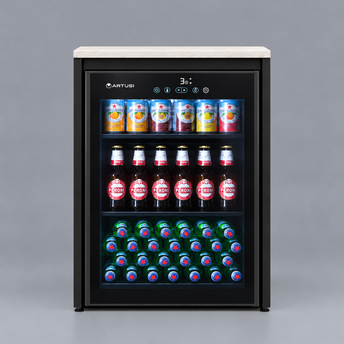 Fridge Cabinet (FO-F650) - aligned straight-on illustrative render