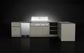 Forge Outdoor Host 3.7m by 2m L-shape aluminium outdoor kitchen - additional view