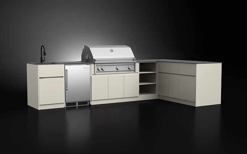 Forge Outdoor Host 3.7m by 2m L-shape aluminium outdoor kitchen - additional view