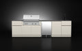 Forge Outdoor Compact 3.35m straight-run aluminium outdoor kitchen with fridge bay - configuration view