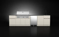 Forge Outdoor Compact 3.5m straight-run aluminium outdoor kitchen with fridge bay in alternative colour