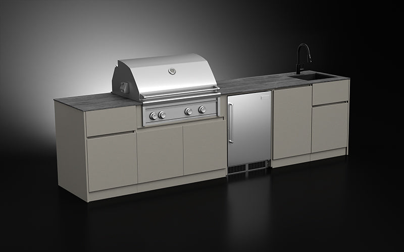 Compact Series 3.35m | BBQ 95cm+Sink+Fridge+Bin