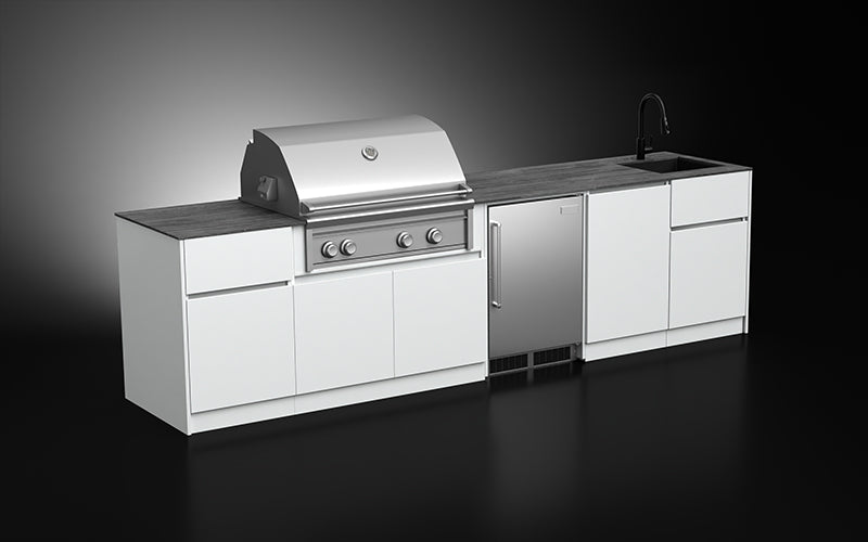 Compact Series 3.35m | BBQ 95cm+Sink+Fridge+Bin