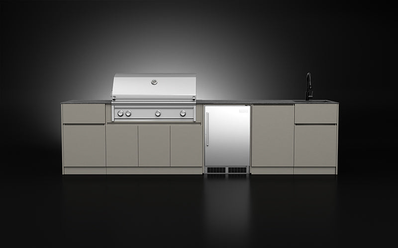 Compact Series 3.5m | BBQ 120cm+Sink+Fridge+Bin