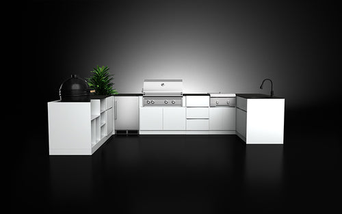 Chef Series | 91cm BBQ+Side Burner+Kamado+Bin+Fridge+Plant