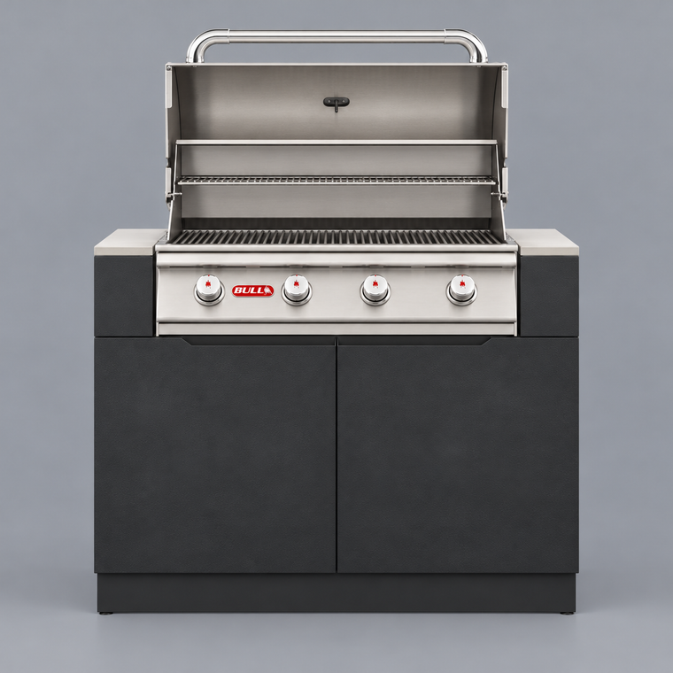 Bull Outlaw BBQ Cabinet (950mm) - aligned straight-on illustrative render
